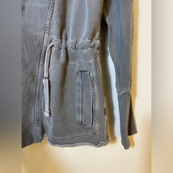 Standard James Perse Cardigan Women 1 Gray Open Front Jacket Shawl Collar - Picture 4 of 10